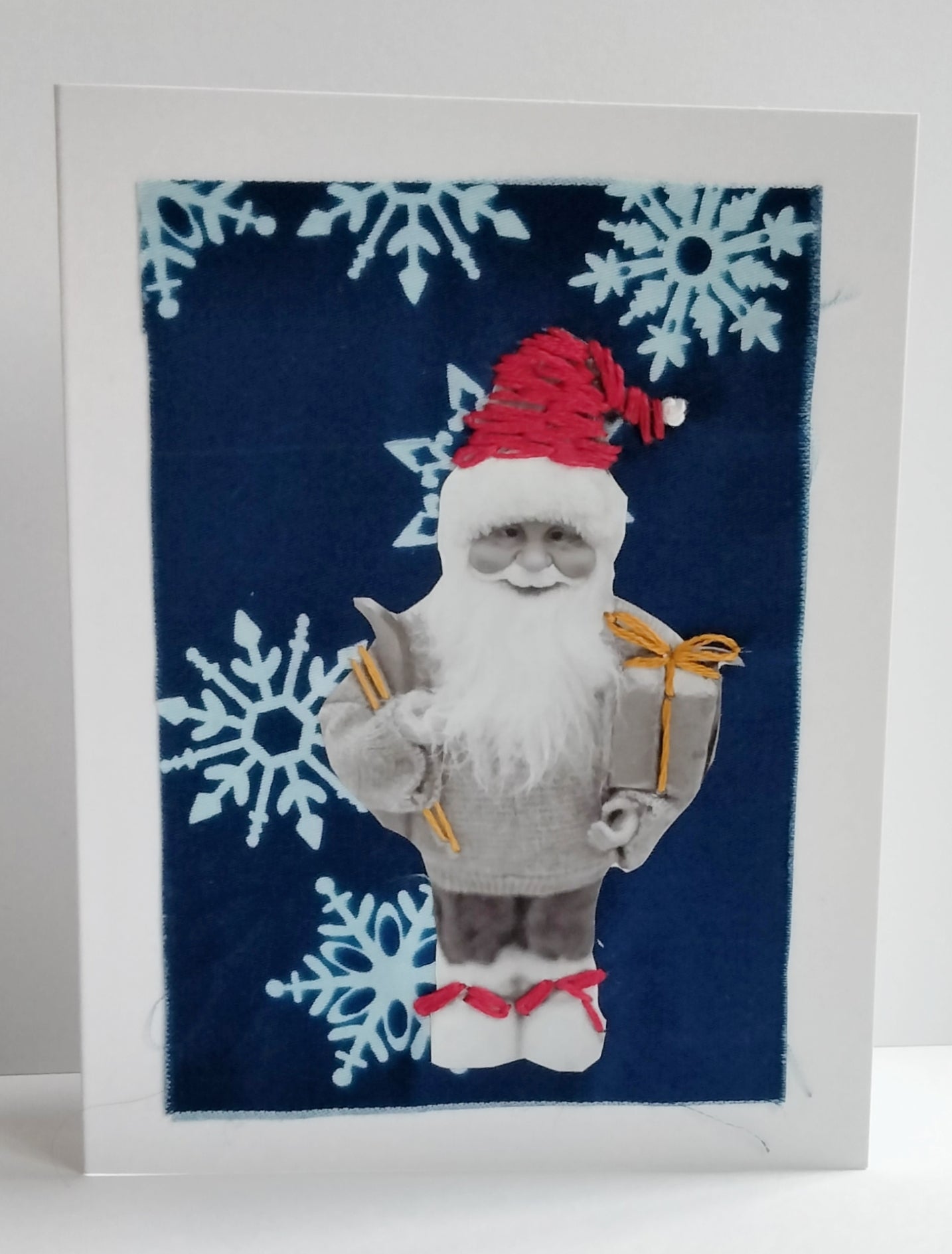 Skiing Santa